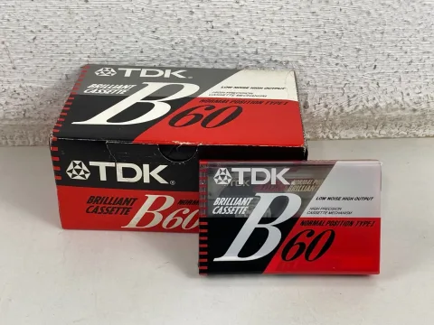 TDK B-60 Normal Position Type I Brilliant Audio Cassette B60