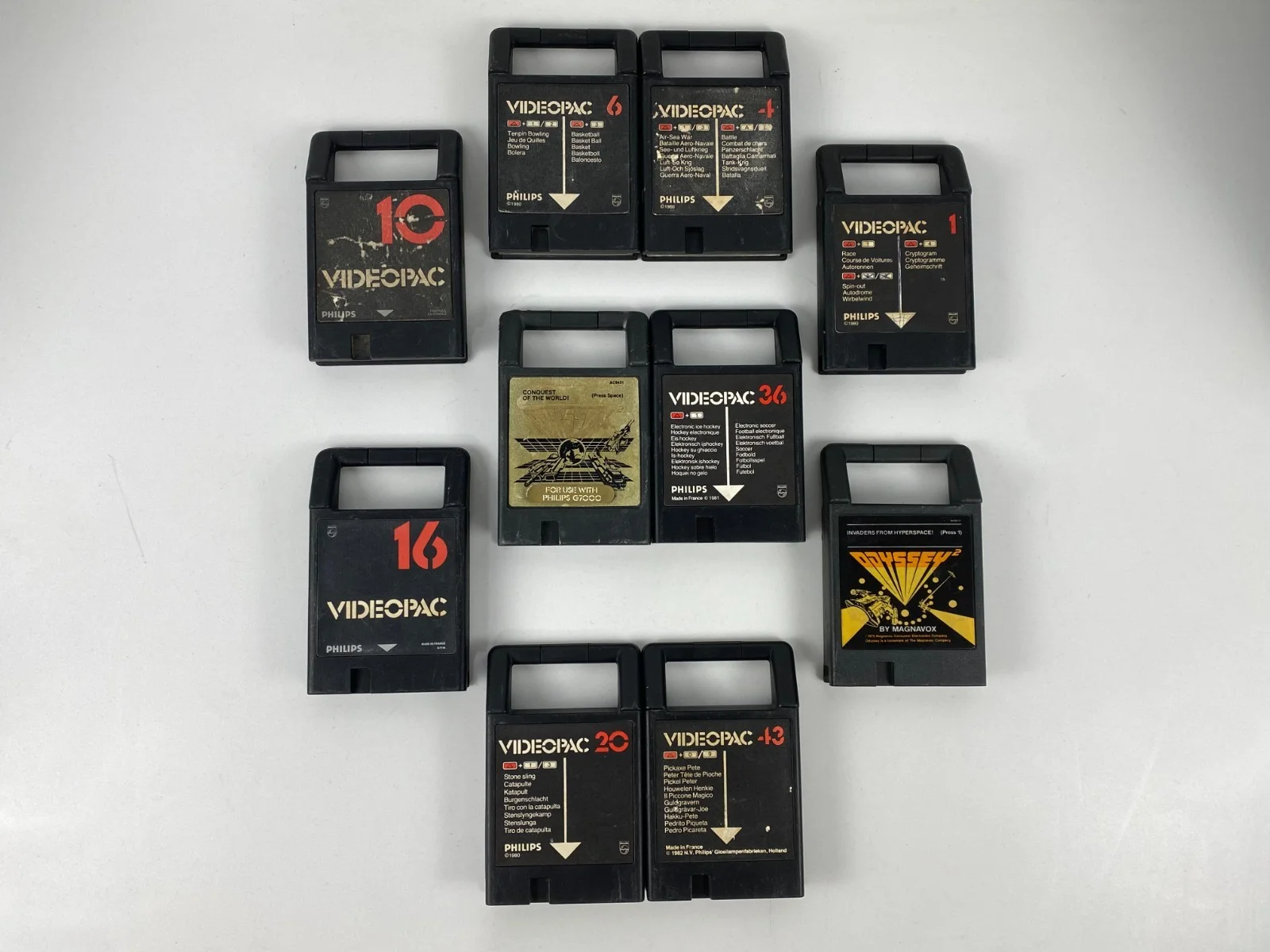 Philips Videopac G7400 VideoPac+ Odyssey 1 4 6 10 16 43 Cartridges Games