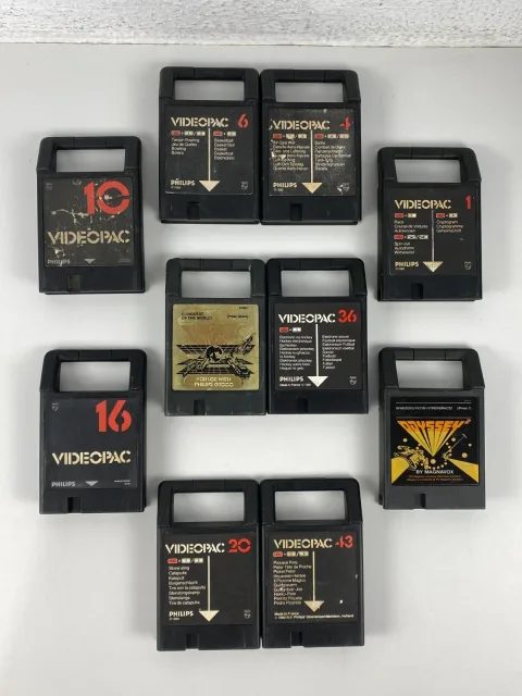 Philips Videopac G7400 VideoPac+ Odyssey 1 4 6 10 16 43 Cartridges Games