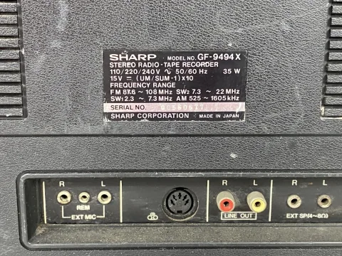 Sharp GF-9494X Cassette Radio Ghetto Blaster Tape Recorder Boombox