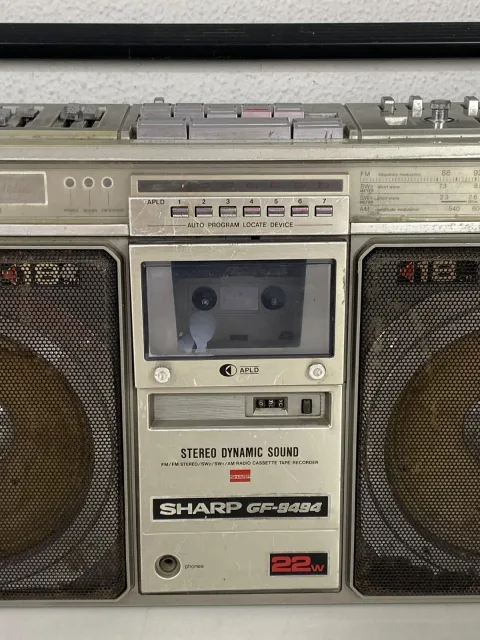 Sharp GF-9494X Cassette Radio Ghetto Blaster Tape Recorder Boombox