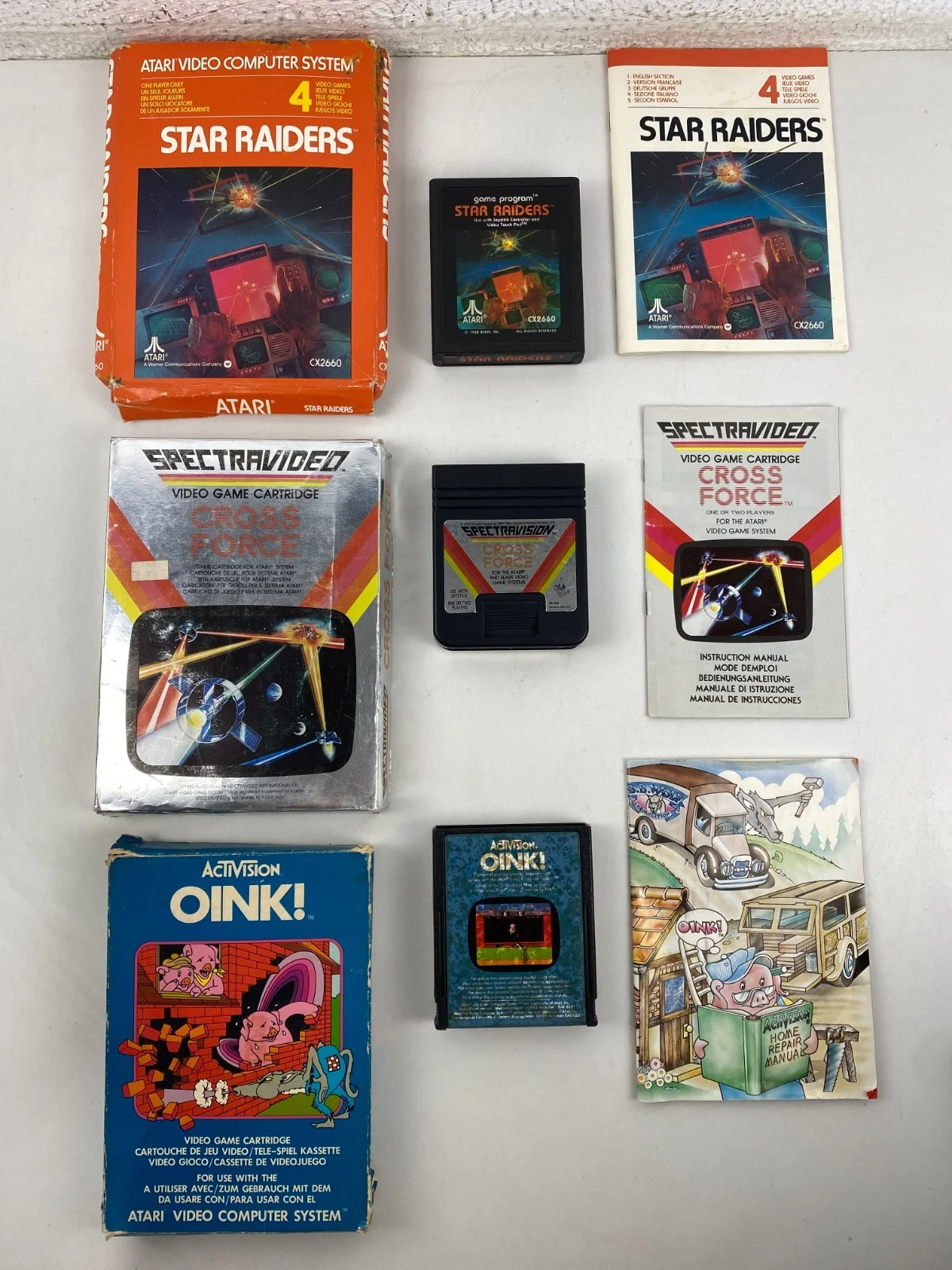 Atari 2600 Cross Force Spectravision - Star Raiders- OINK! Game