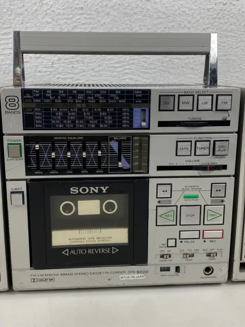 Sony CFS-9000 Stereo Boombox Ghettoblaster Stereo Cassette