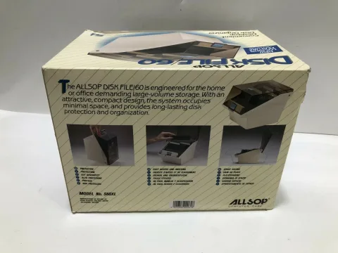 حالة تخزين أقراص مرنة 5.25 بوصة من Allsop طراز Disk File/60 مع مفتاح