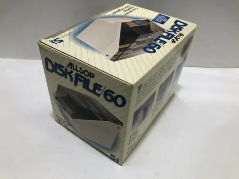 حالة تخزين أقراص مرنة 5.25 بوصة من Allsop طراز Disk File/60 مع مفتاح