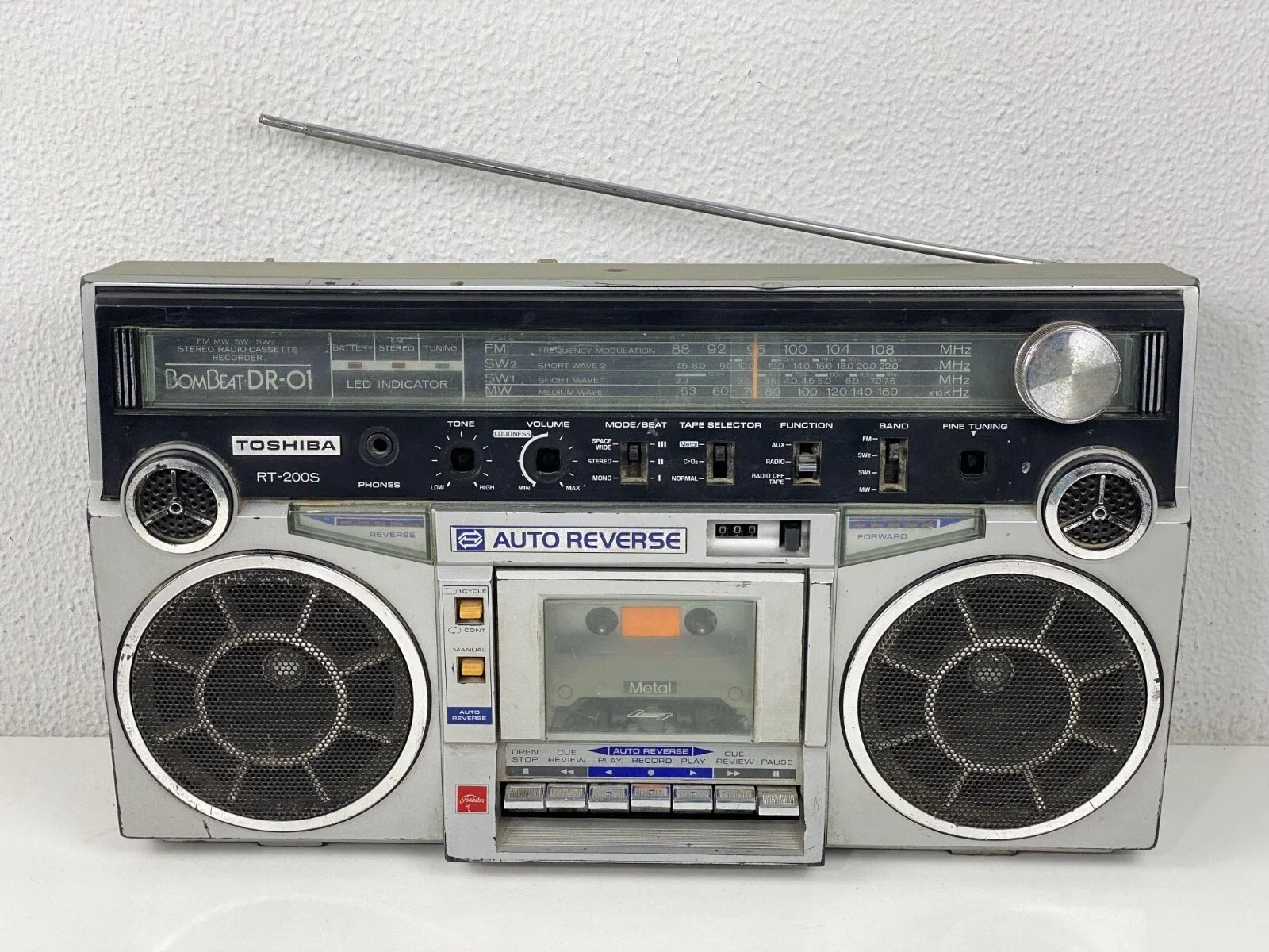 Toshiba RT-200S Stereo Boombox Cassette Recorder Player Radio eBay