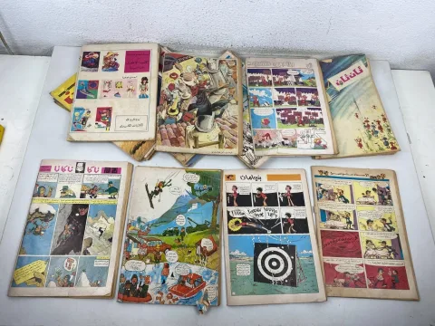 1980s Original Lot 28 Tan Tan Arabic Magazine Comics مجله تان تان كوميكس