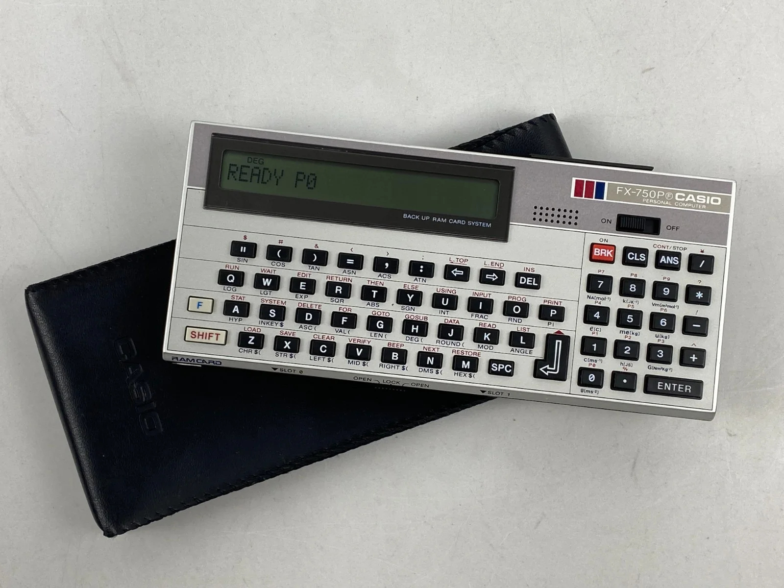 Casio FX-750P Personal Computer 1985 with 4k Memory Card Condition