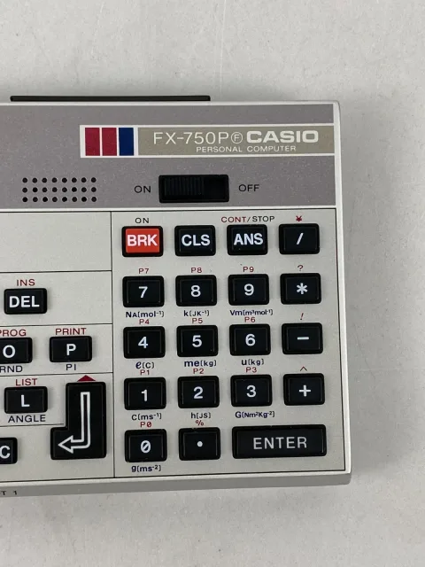 Casio FX-750P Personal Computer 1985 with 4k Memory Card Condition
