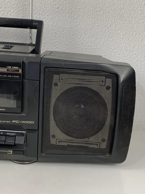 جهاز تشغيل شرائط كاسيت محمول سوبر باس هورن من JVC طراز PC-RW100 ستريو عالي fidelity