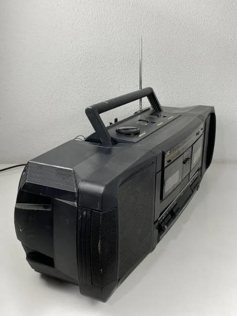 جهاز تشغيل شرائط كاسيت محمول سوبر باس هورن من JVC طراز PC-RW100 ستريو عالي fidelity