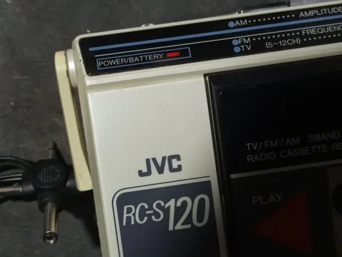 JVC RC-S120 TV/FM/AM 3-band radio cassette recorder