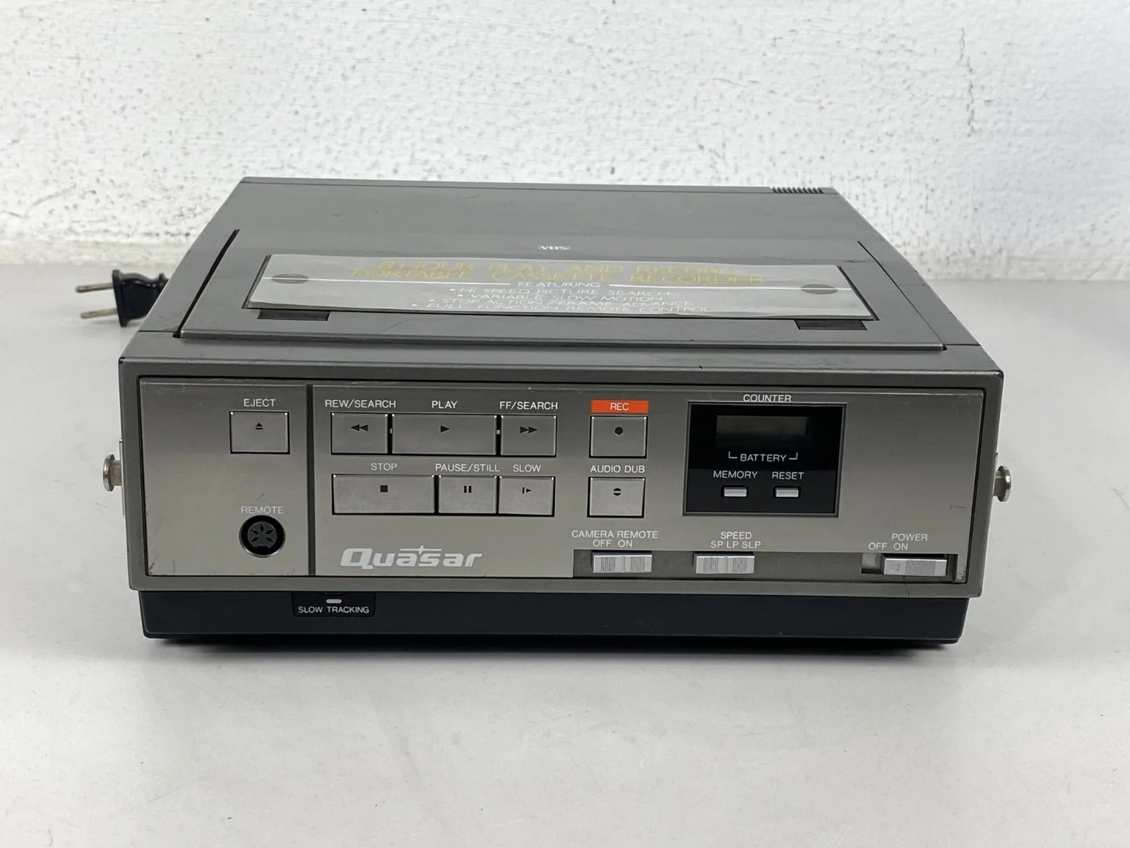 Quasar VHS Video Cassette Recorder Top Load VCR Model VP5435WQ