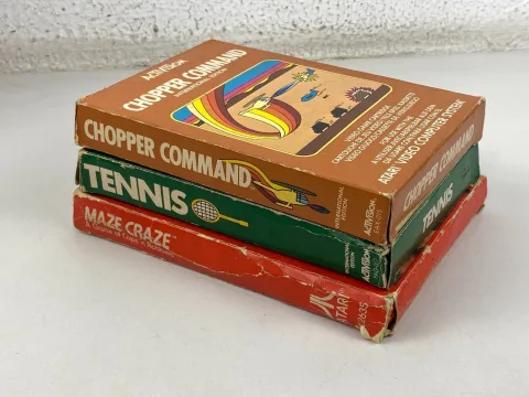 Atari 2600 Chopper Command - Tennis - Maze Craze Game