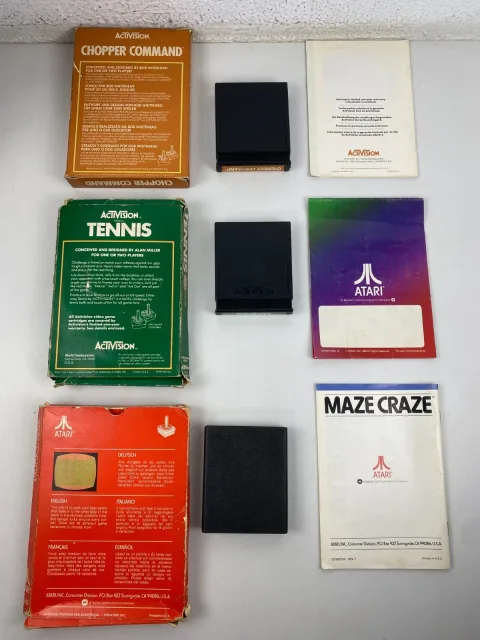 Atari 2600 Chopper Command - Tennis - Maze Craze Game