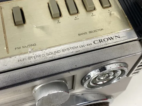 Crown CSC-850 Stereo Boombox Cassette Recorder Player Radio