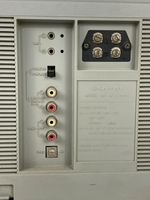 Sanyo M-X720 Stereo Boombox Ghettoblaster Cassette