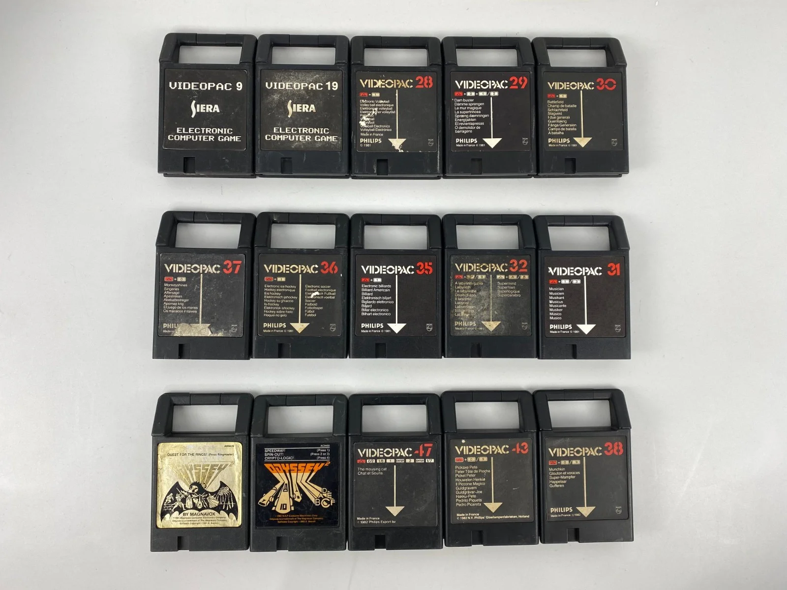 Philips Videopac G7400 VideoPac+ Odyssey 30 35 38 43 47 Cartridges Games