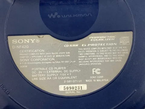 Sony Psyc D-NF420 Atrac3Plus CD MP3 Walkman AM FM TV Weather Radio
