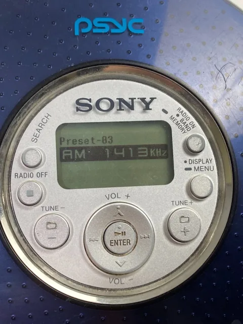 Sony Psyc D-NF420 Atrac3Plus CD MP3 Walkman AM FM TV Weather Radio