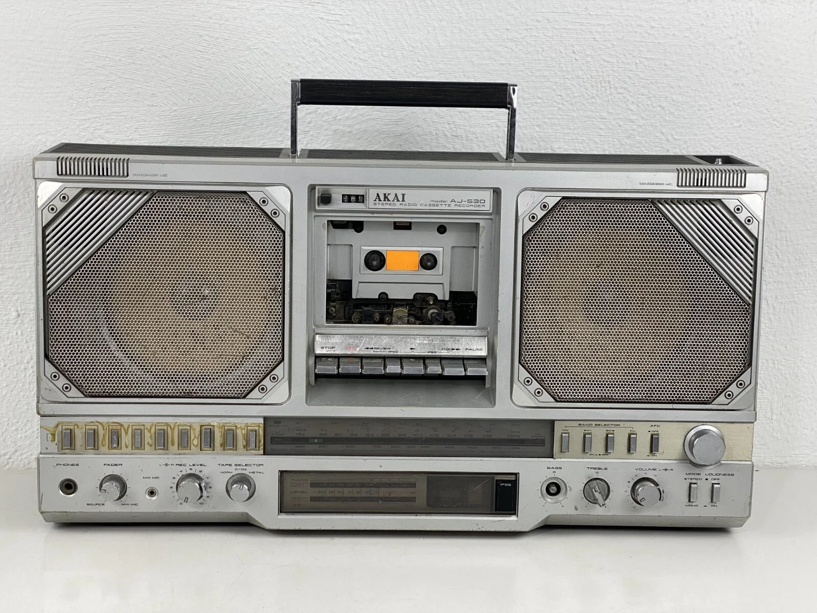 Akai AJ 530FS Ghetto Blaster Cassette Recorder Boombox Radio