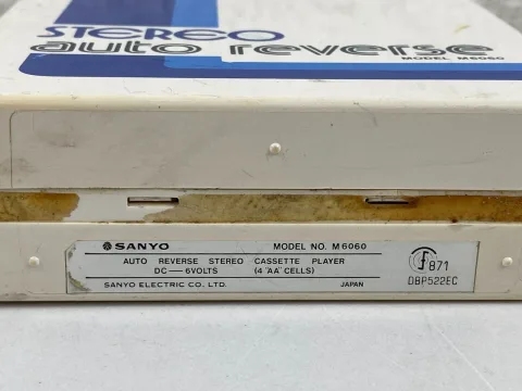 Sanyo M6060 Portable Walkman Cassette Tape Player 1981