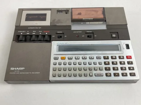 Sharp PC-1251A Pocket Computer CE-125 Printer Micro Cassette Recorder W/Case