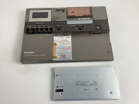 Sharp PC-1251A Pocket Computer CE-125 Printer Micro Cassette Recorder W/Case
