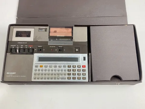 Sharp PC-1251A Pocket Computer CE-125 Printer Micro Cassette Recorder W/Case