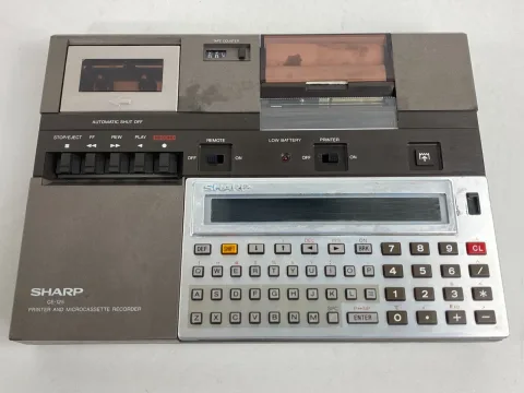 Sharp PC-1251A Pocket Computer CE-125 Printer Micro Cassette Recorder W/Case