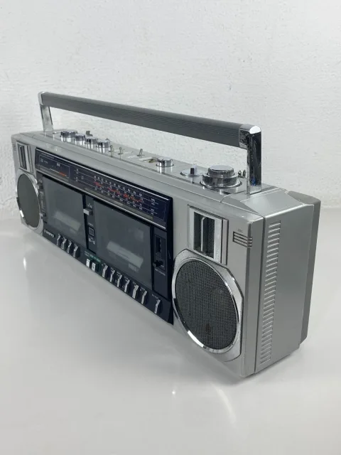 Sanyo M-W25K Boombox Stereo Cassette Recorder Ghetto Blaster
