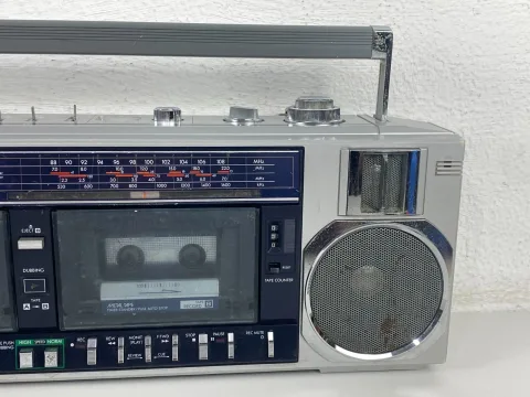 Sanyo M-W25K Boombox Stereo Cassette Recorder Ghetto Blaster