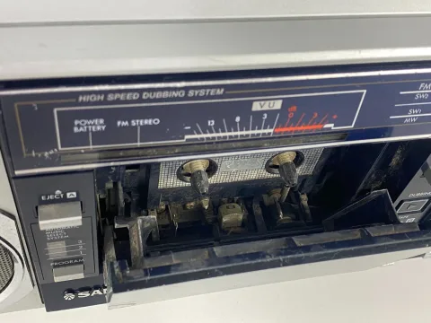 Sanyo M-W25K Boombox Stereo Cassette Recorder Ghetto Blaster