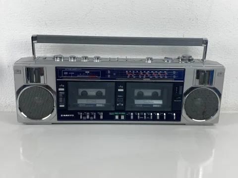 Sanyo M-W25K Boombox Stereo Cassette Recorder Ghetto Blaster