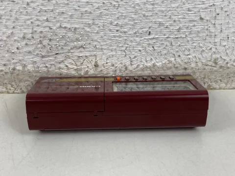 Casio MQ-200 Electronic Calculator &amp Clock LCD Musical Red