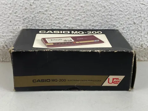 Casio MQ-200 Electronic Calculator &amp Clock LCD Musical Red