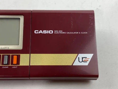 Casio MQ-200 Electronic Calculator &amp Clock LCD Musical Red