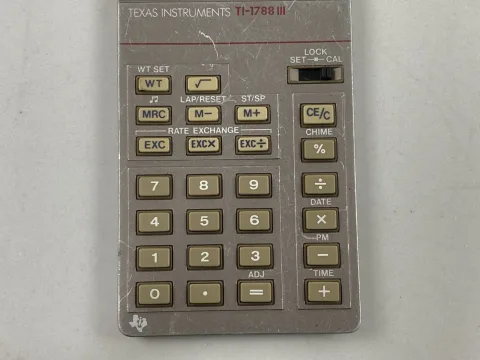 Texas Instruments TI-1788 III LCD Calculator 1985